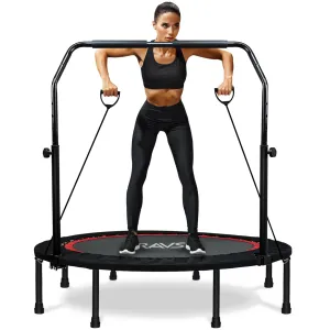 48'' Inch Foldable Mini Fitness Trampoline Rebounder for Kids and Adults with Handle
