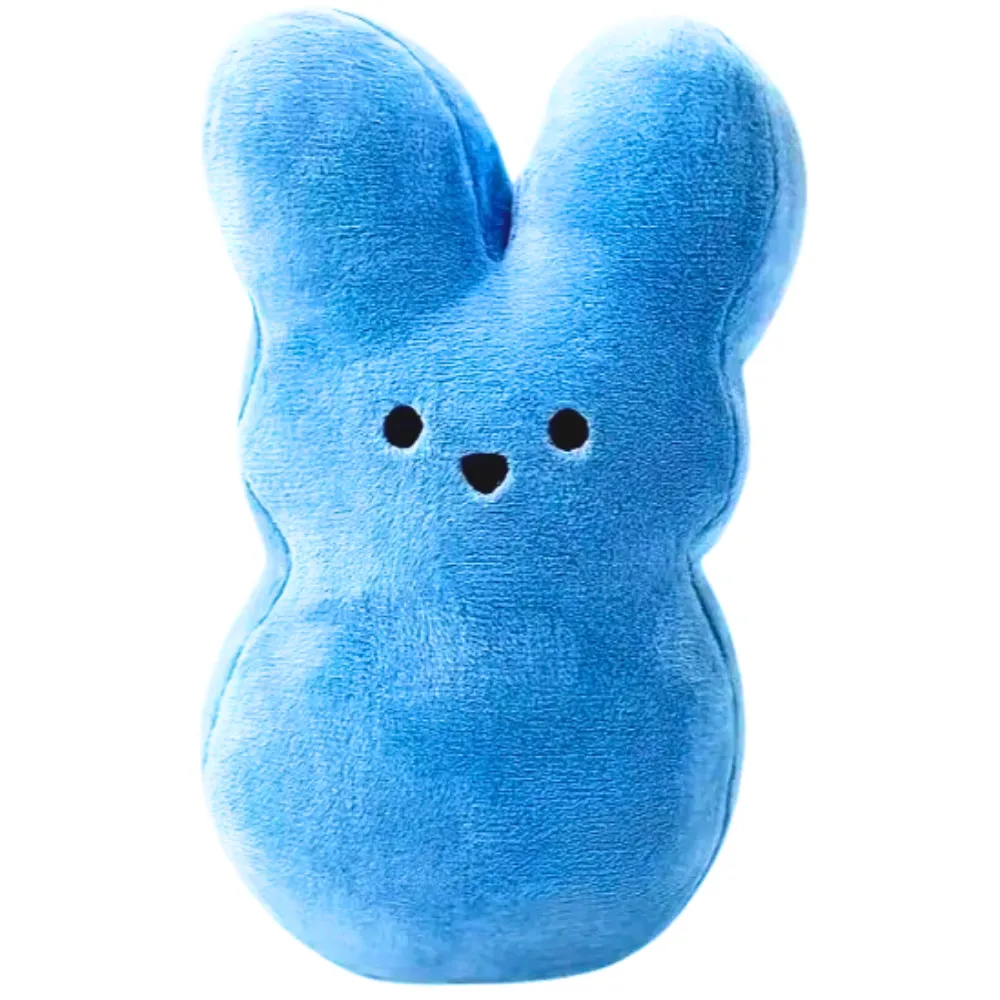 A Soft and Velvety Plush EASTER ICON PEEPS Stuffed Animal Rabbit Zippered BLUE Coin Purse