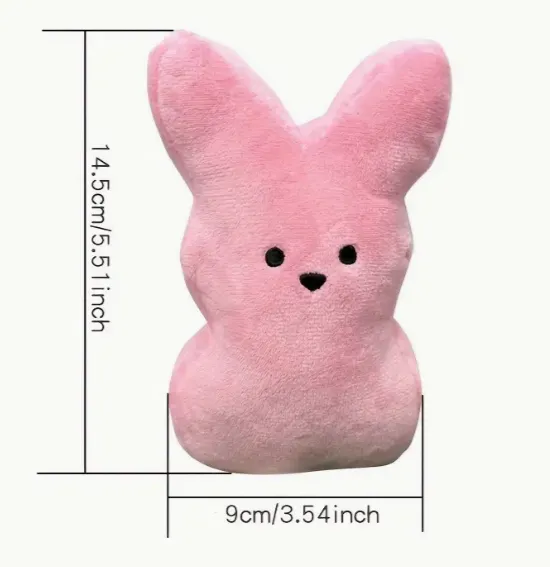 AN EASTER ICON A Soft and Velvety Plush PEEPS Stuffed Animal Rabbit Doll "Size Medium"