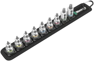 Belt B 3 TORX® HF Zyklop bit socket set with holding function, 3/8" drive