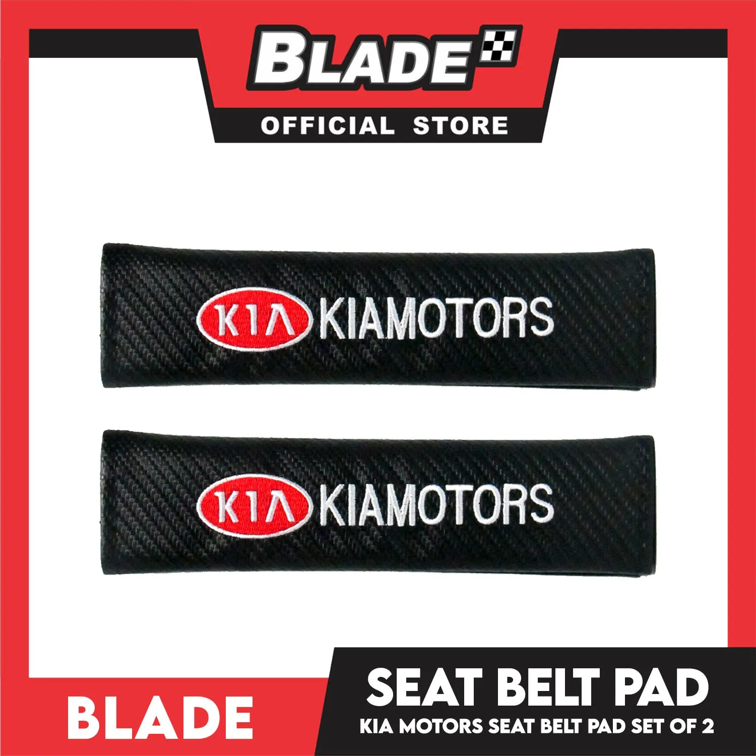 Blade Universal Seat Belt Pads Kia Motors (Set of 2)