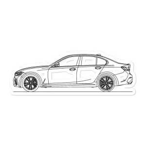 BMW G20 M340i xDrive Silhouette Sticker