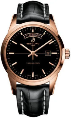 Breitling - Transocean Day and Date Red Gold - Croco Strap