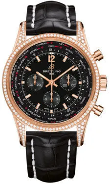 Breitling - Transocean Unitime Pilot Red Gold Diamonds