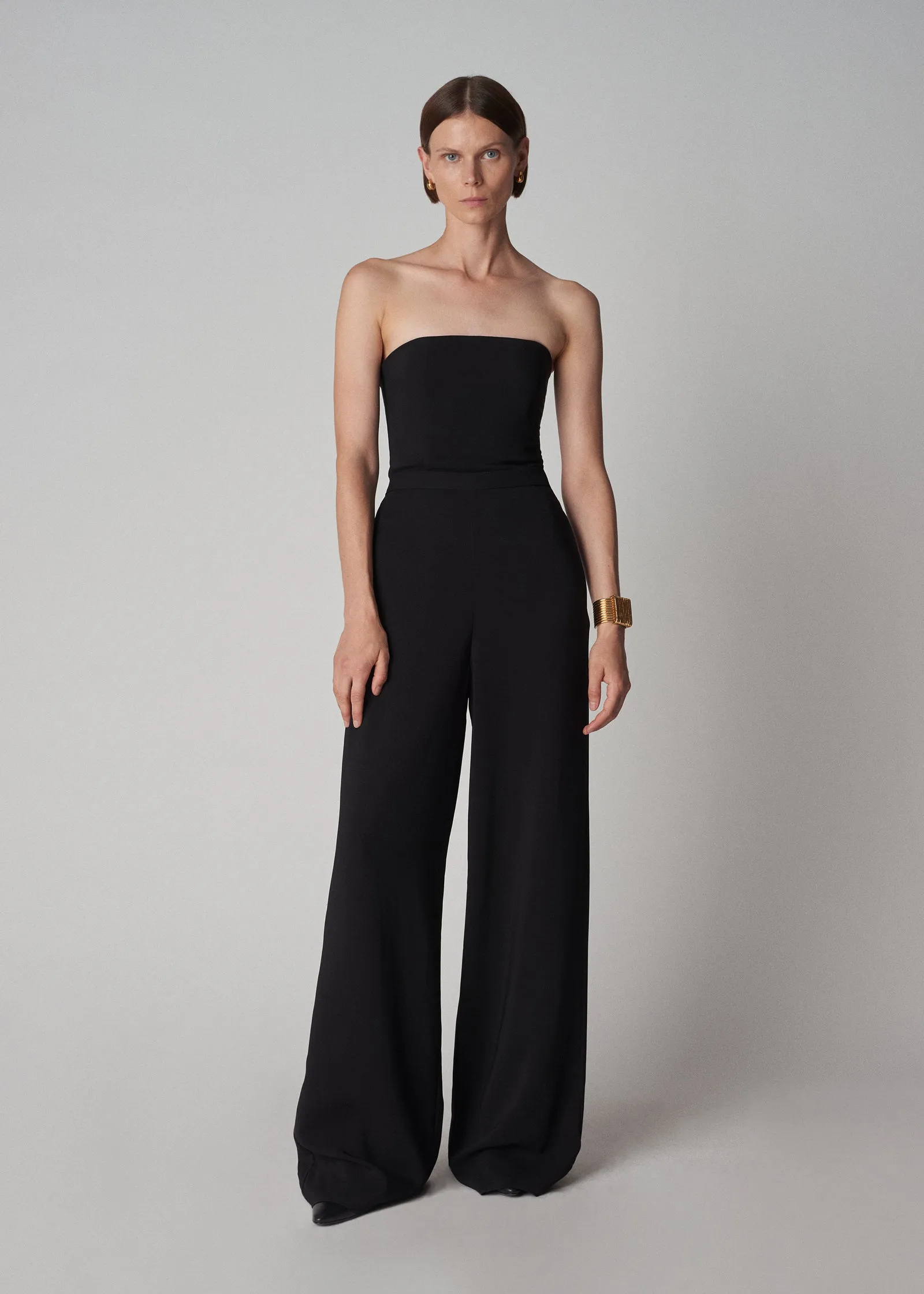 Bustier Top in Stretch Viscose - Black