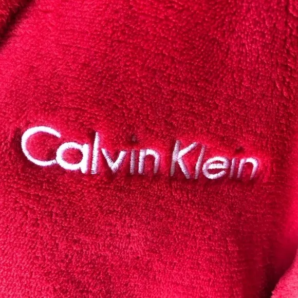 Calvin Klein Women's Logo Belted Fluffy Soft Robe
