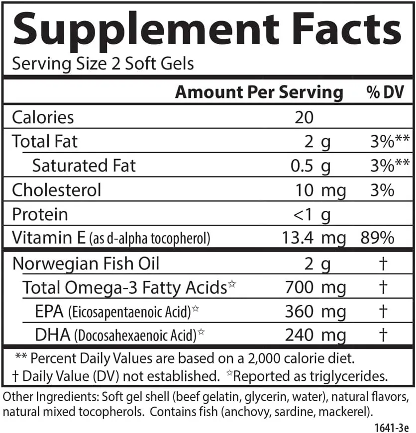 Carlson - The Very Finest Fish Oil, 700 mg Omega-3s, Norwegian Fish Oil Supplement, Wild Caught Omega 3 Fish Oil, Sustainably Sourced Fish Oil Capsules, Omega 3 Supplement, Orange, 120 Softgels