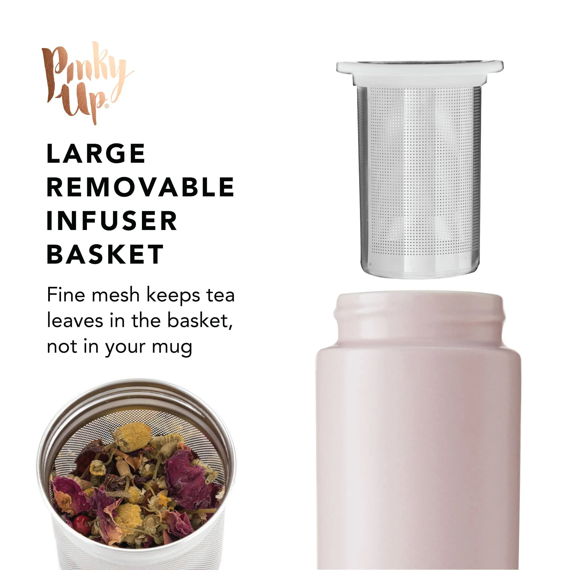 Ceramic Travel Mug w/ Infuser - Lavender