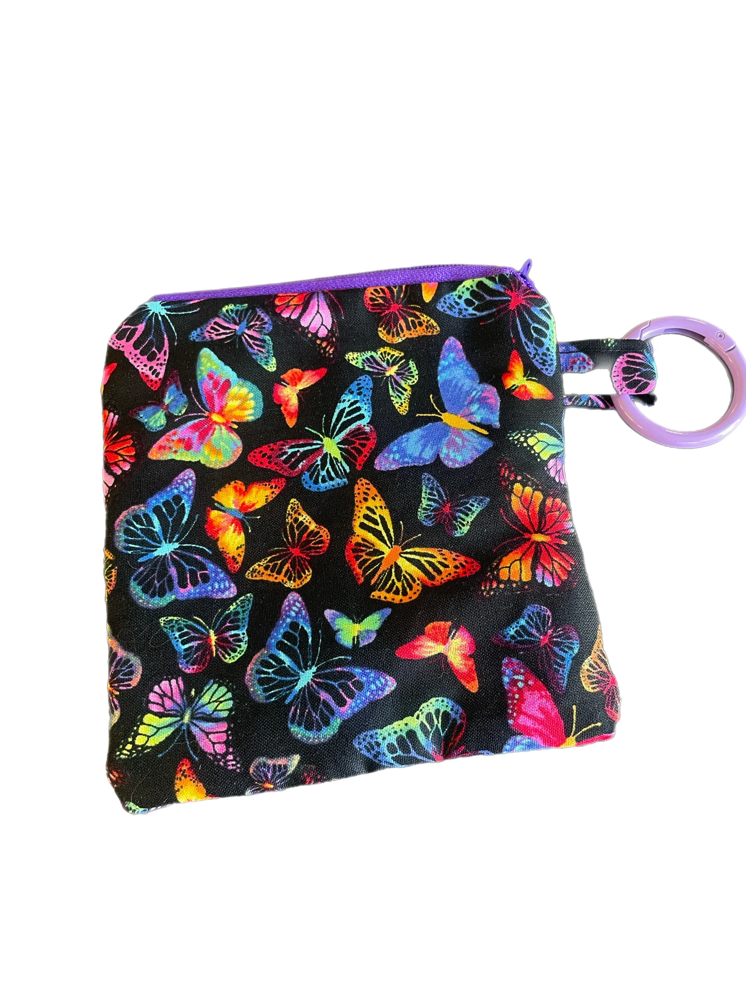 Colourful Butterflies on black Cotton covered greyhound Martingale collar 50mm width super soft