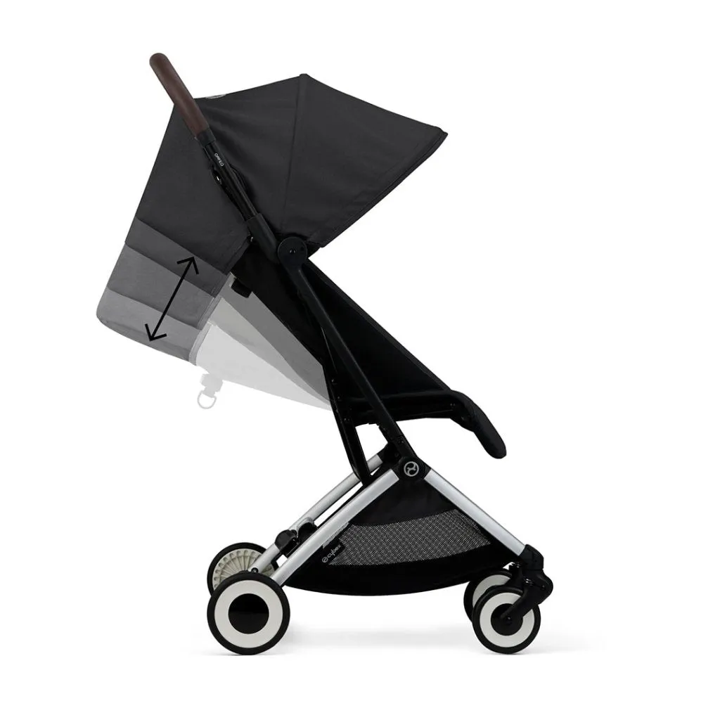 CYBEX ORFEO Silver Stroller - Moon Black