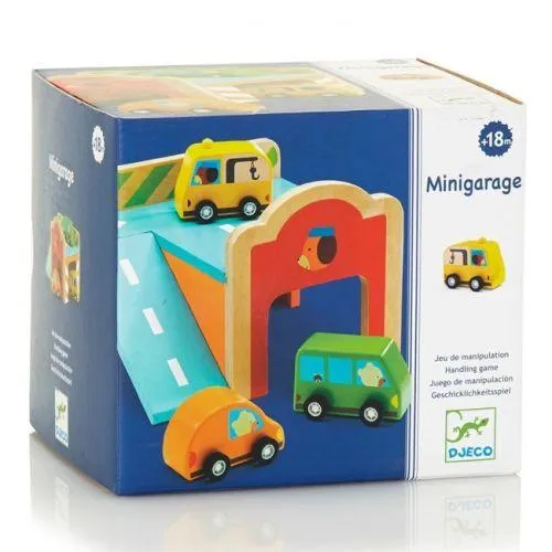 DJECO Early Learning MiniGarage Wooden Set