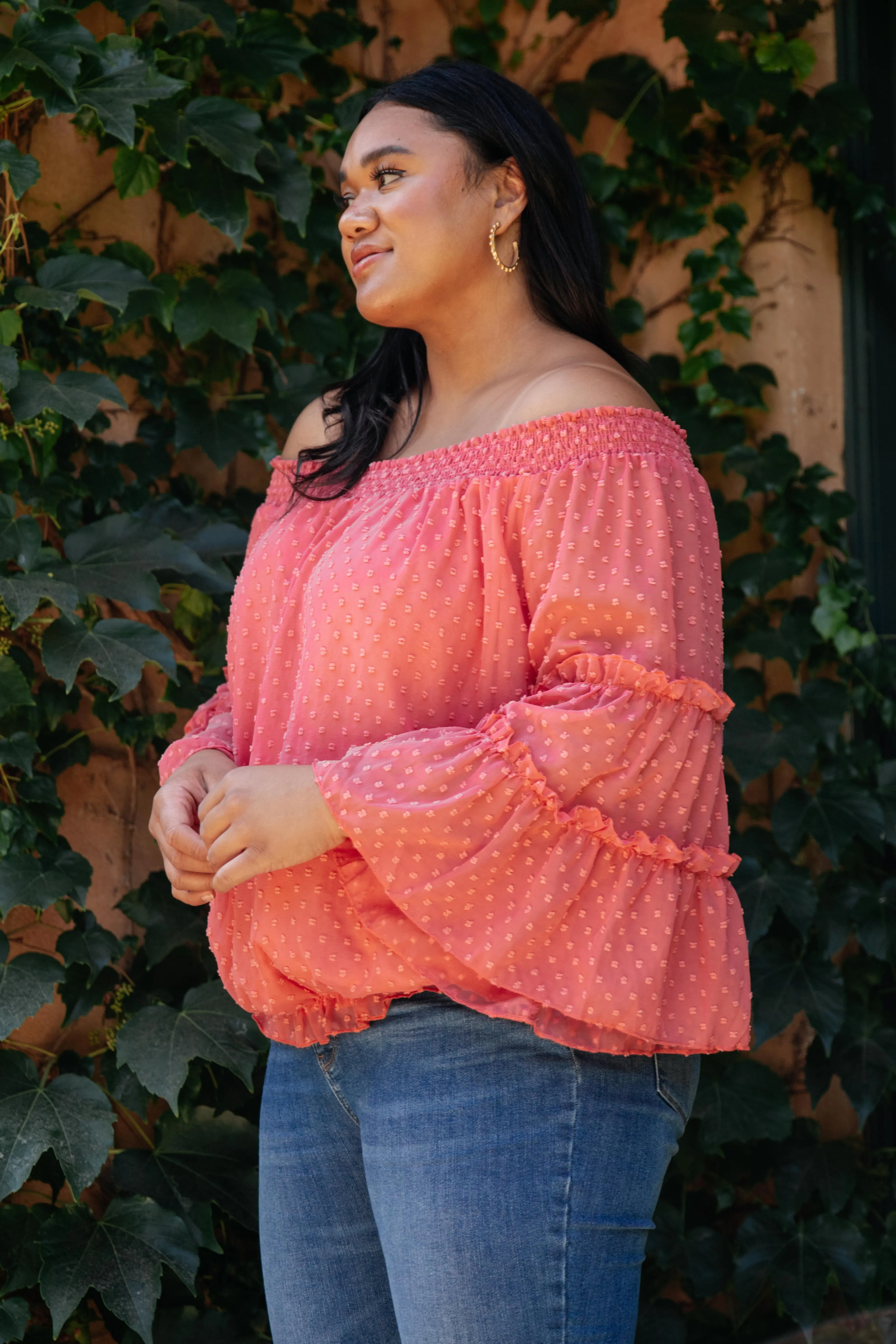 Dreaming Of Swiss Dots Top in Mauve