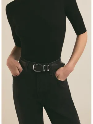 Favorite Daughter The Jordan Belt in Black Nickel