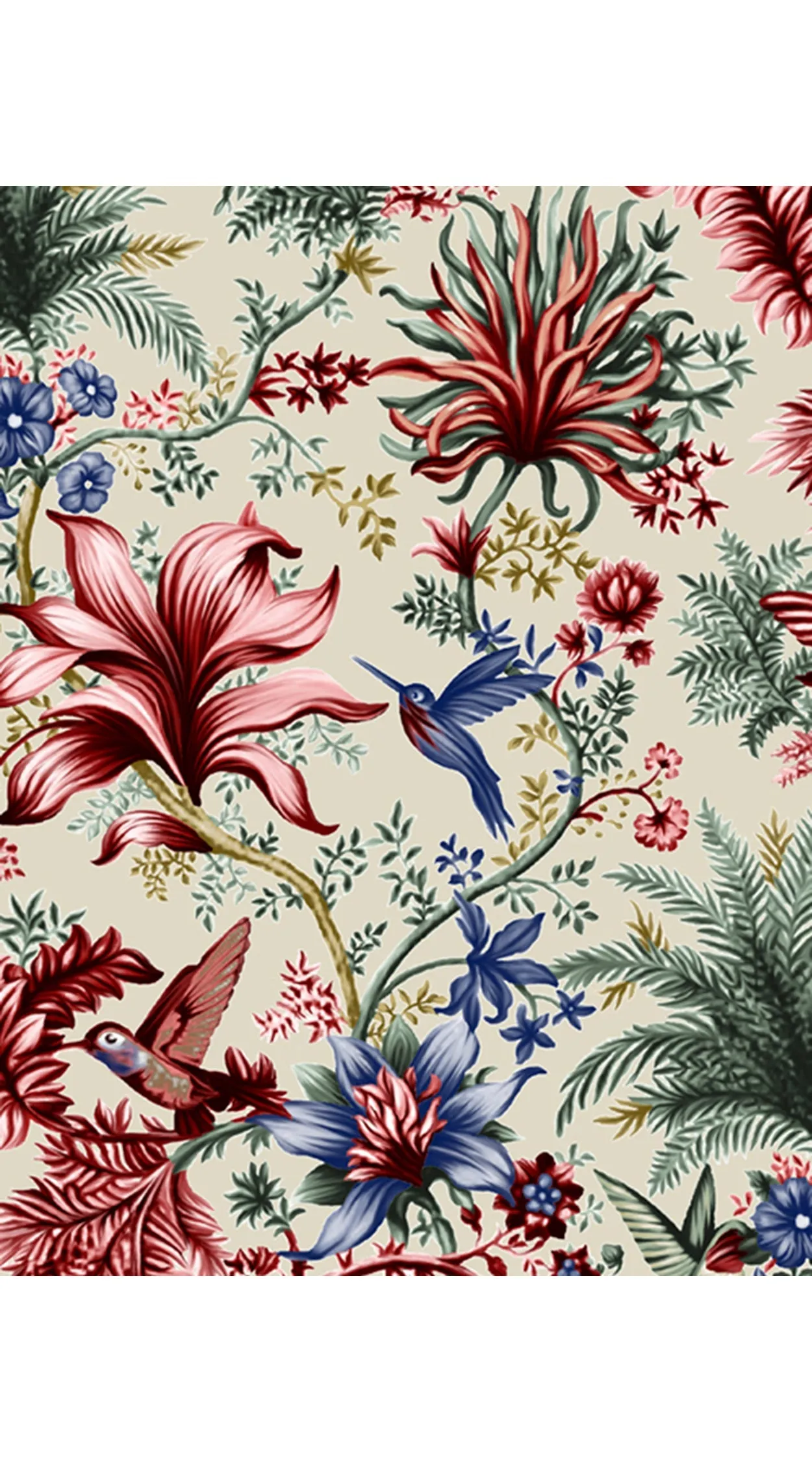Florance Dress #2 Boat Neck 1/2 Sleeve Long Length Cotton Stretch (Botanic Eden)
