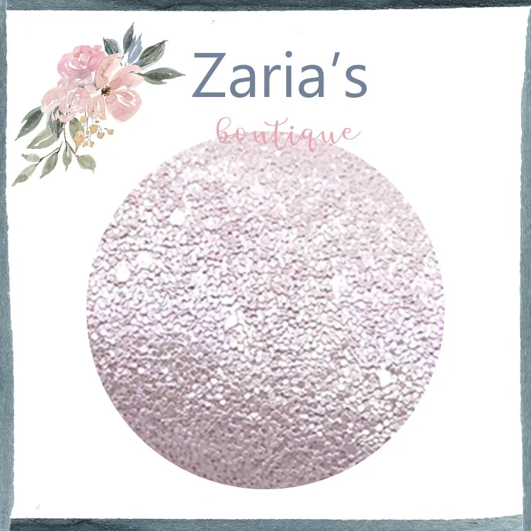 Hint of Pink ~ Chunky Glitter Faux Leather Fabric Sheets