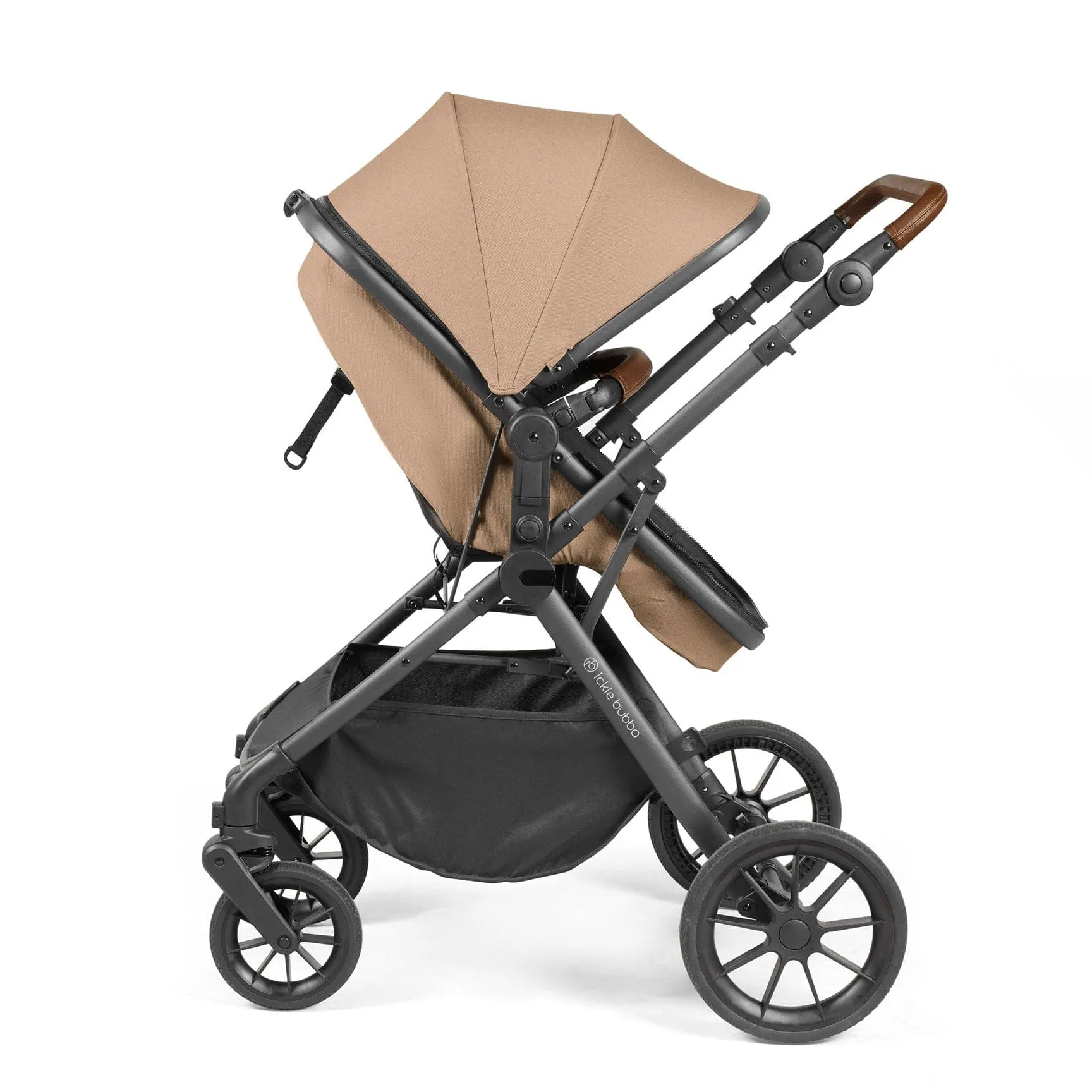 Ickle Bubba Cosmo 2 in 1 Plus Carrycot & Pushchair - Gun metal/Desert