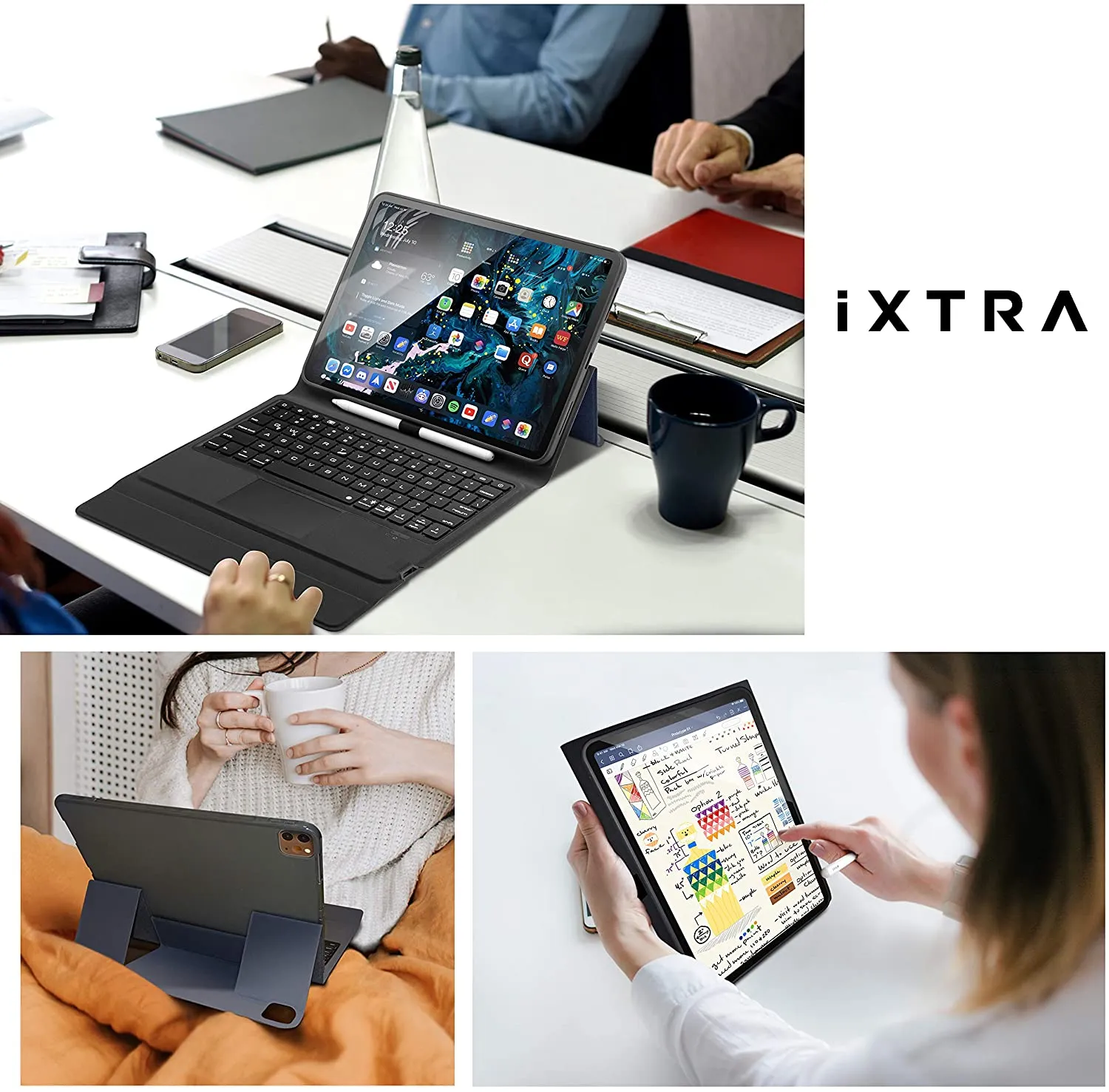 iPad 3rd 4th 5th 6th Pro 12.9' inch keyboard case with trackpad