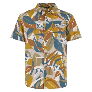 Jangbu Short Sleeve Shirt - Caramel Sarus Crane