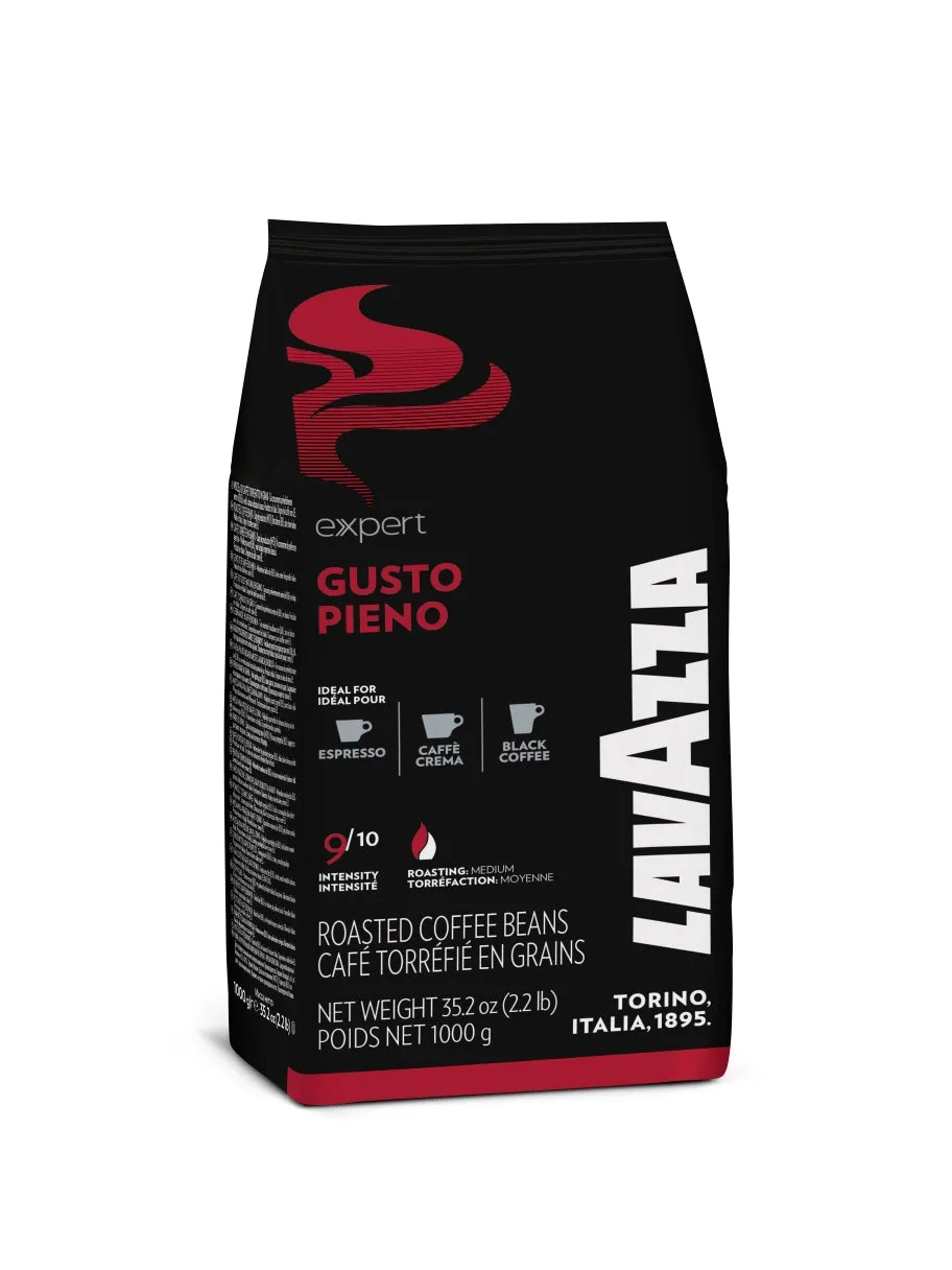 Lavazza Gusto Pieno 2Kg Coffee Beans (2 Packs of 1Kg)