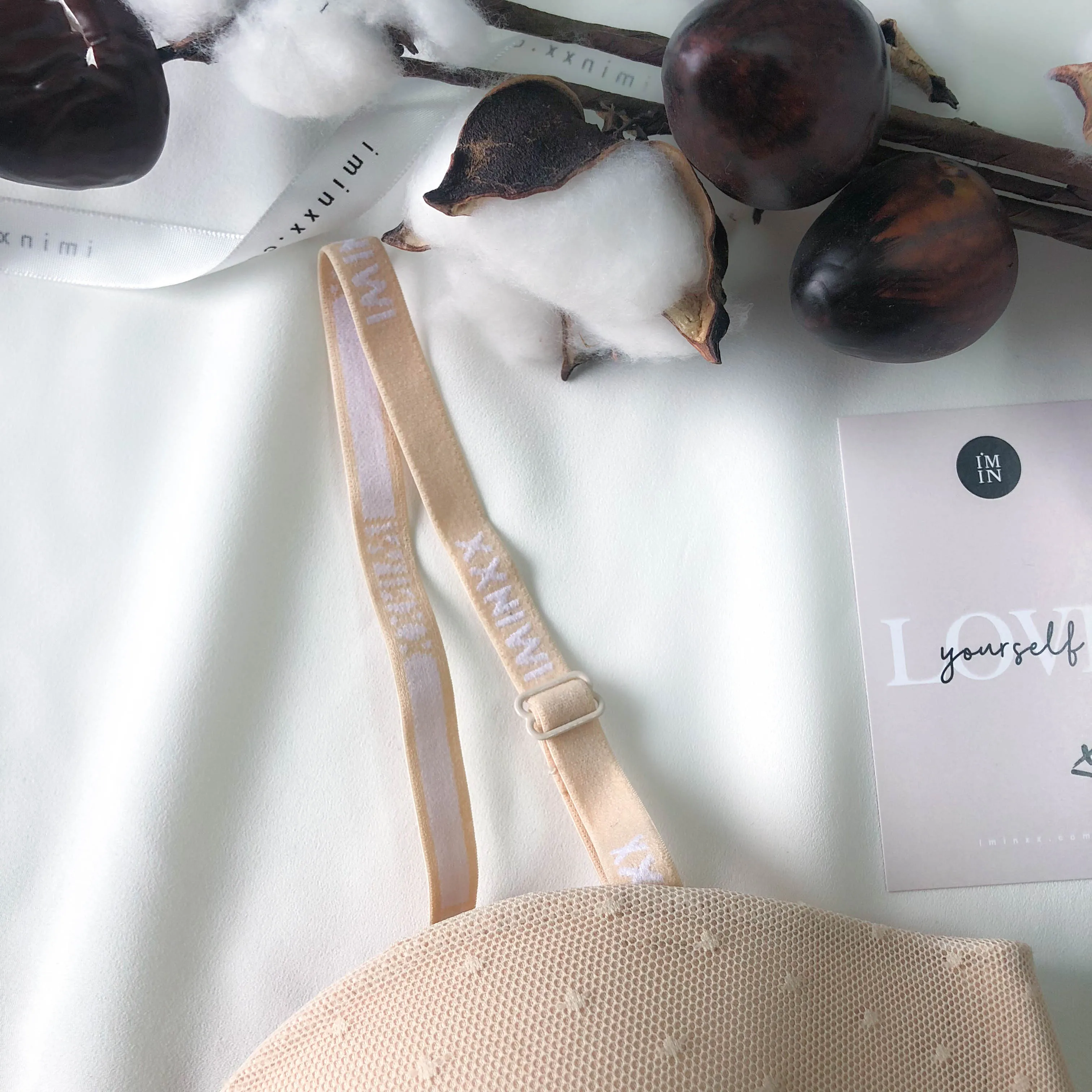 LIVE FREE! Lightly-Lined 100% Non-Slip Strapless Wireless Bra in Nude Polka (Size XS & S Only)