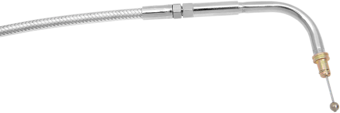 Magnum 54326 Alternative Length Polished Stainless Braided Idle Cable - 50 3/16in.