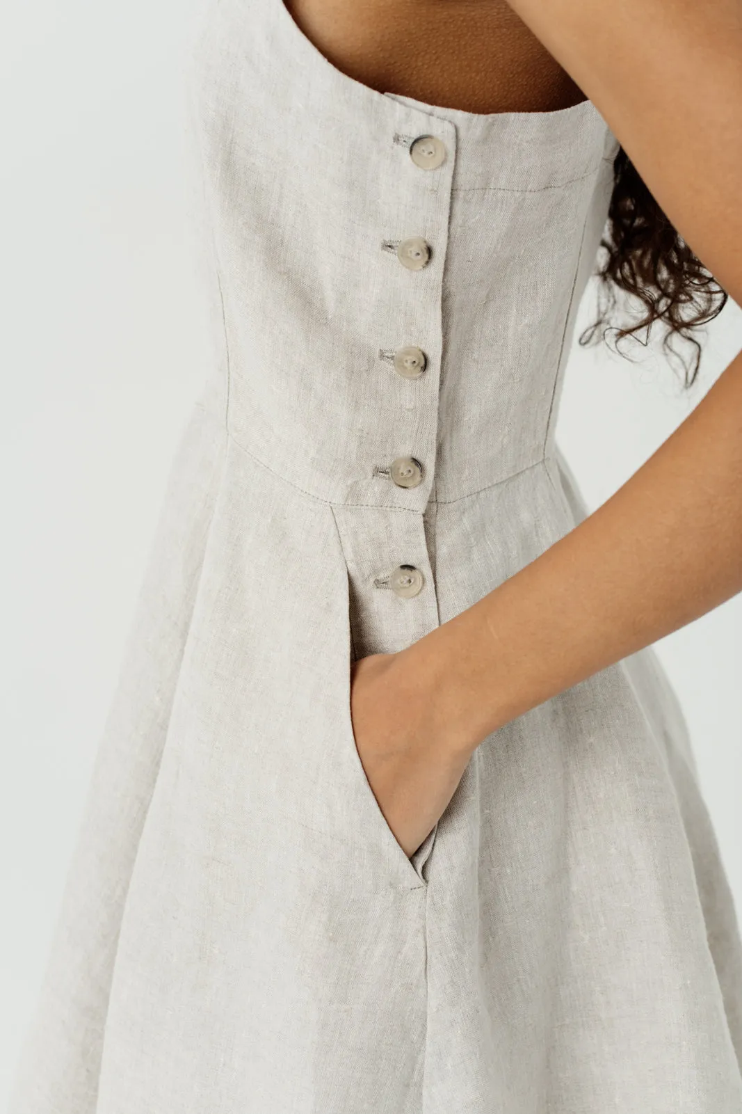 Mini Pinafore Dress, Sleeveless