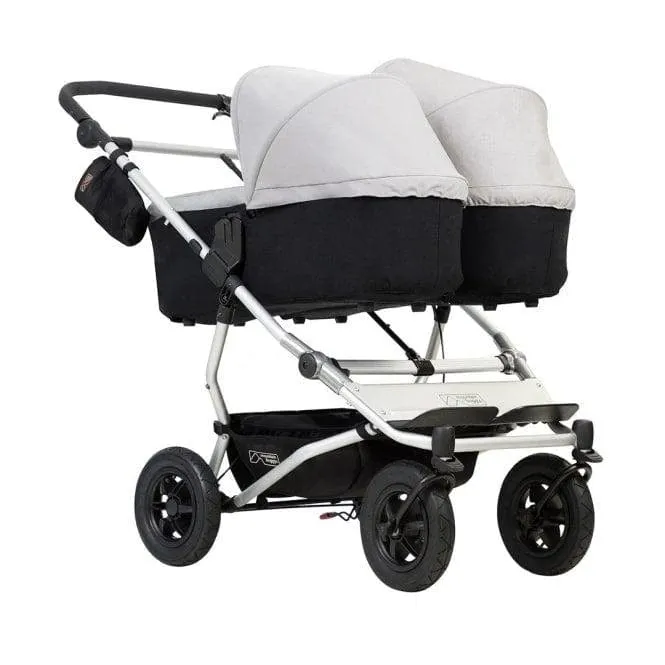 Mountain Buggy Duet with 2 X Carrycot Plus - Silver