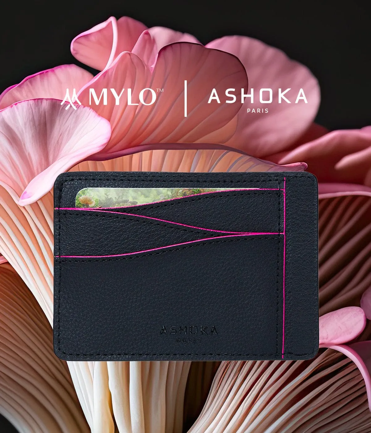 Mylo™️ Vegan Mushroom Leather Large Card Holder | Pink