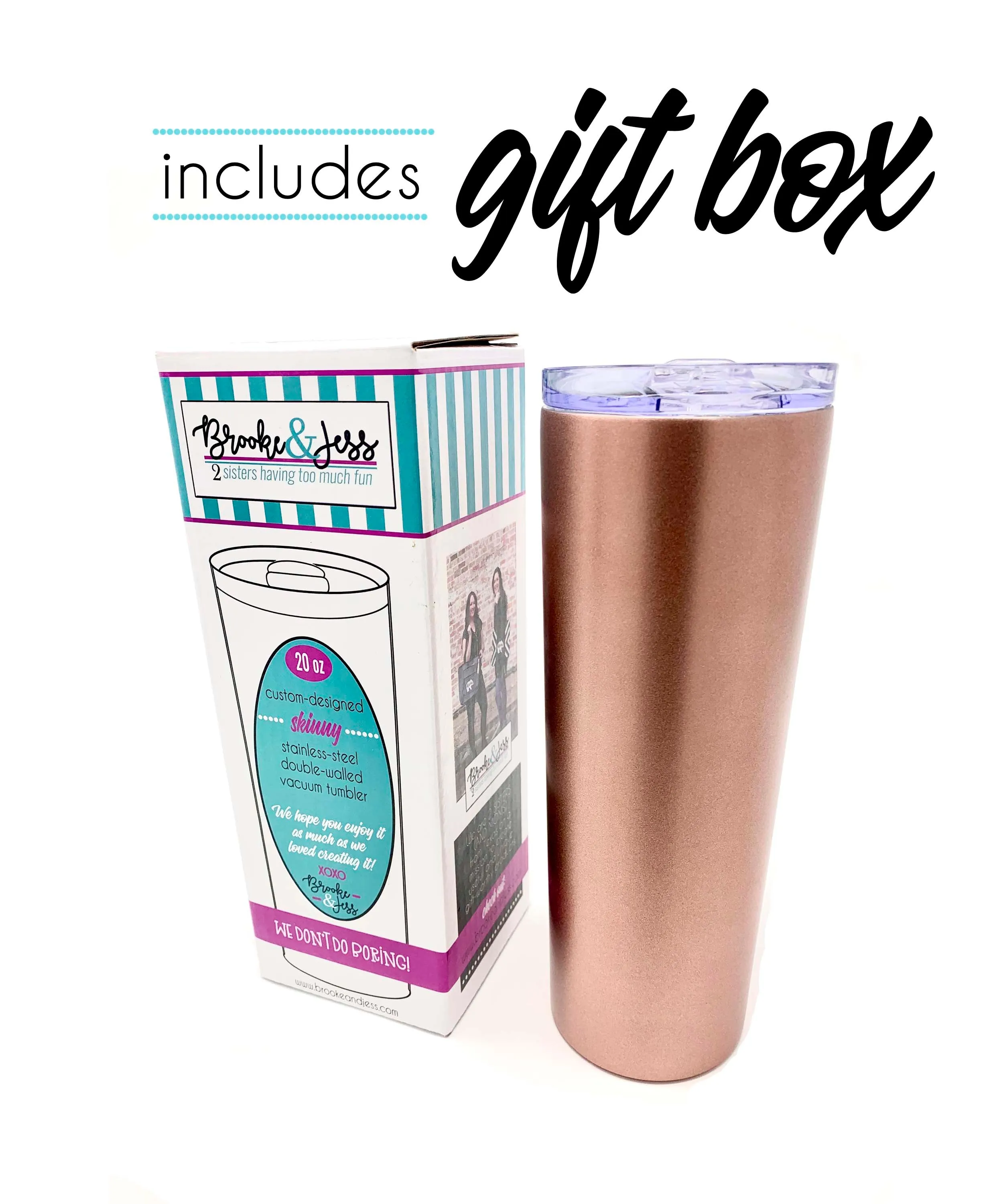 Nana Bear 20 oz Rose Gold Skinny Tumbler for Grandmothers