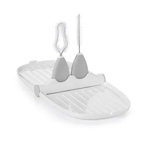 Oxo Tot Breast Pump Parts Drying Rack with Detail Brushes (Grey)