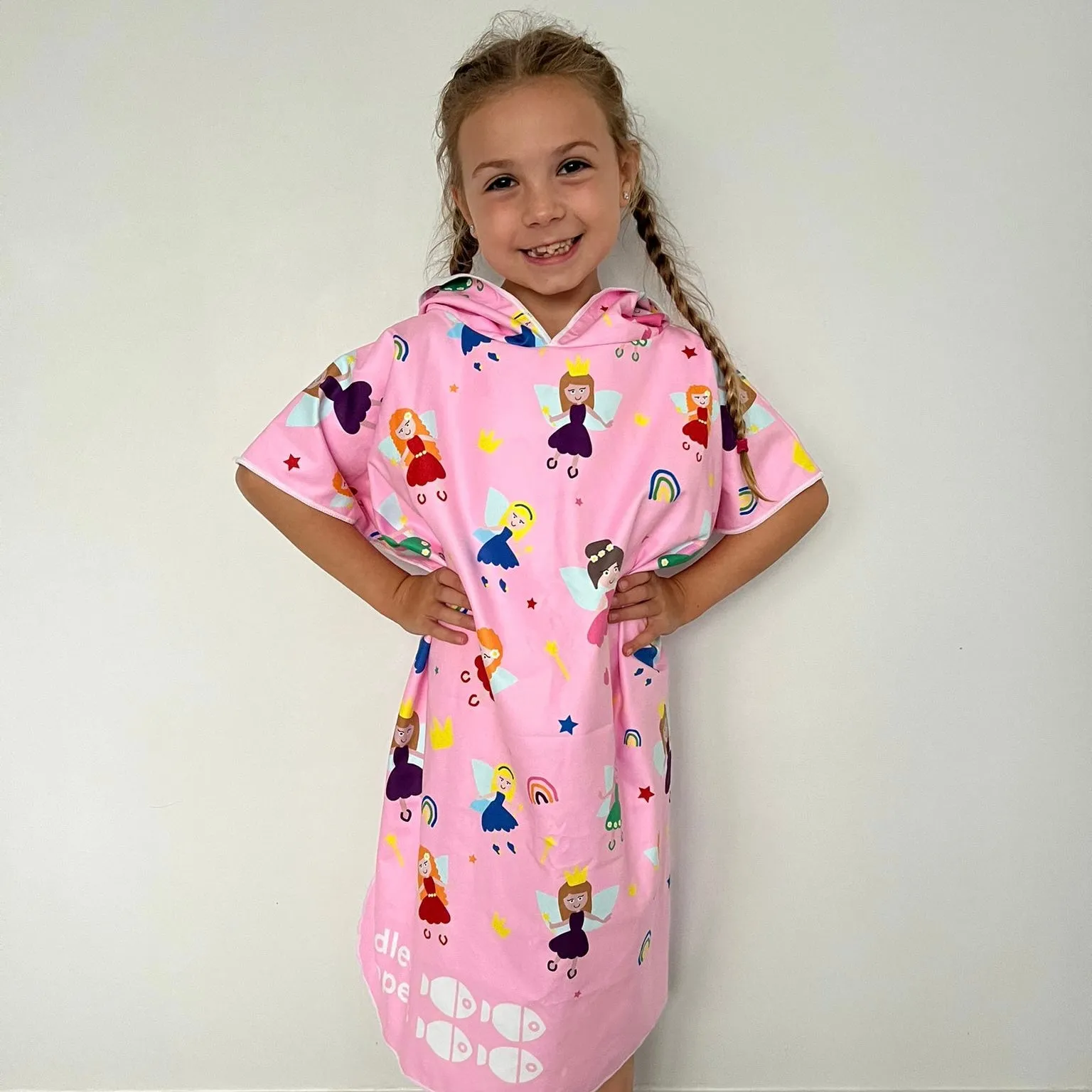 Patterned Kids Hooded Poncho Microfiber Towel 18 Months - 5 yrs / 5 -10 years