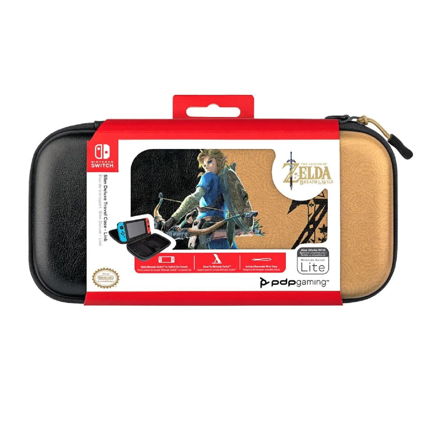 PDP Slim Deluxe Travel Case Hyrule Hero Link for Nintendo Switch, Nintendo Switch Lite, and Nintendo Switch - OLED Model