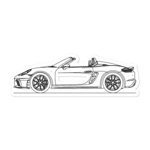 Porsche 718 Spyder Outline Sticker