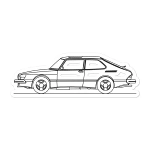 Saab 900 Turbo Silhouette Sticker