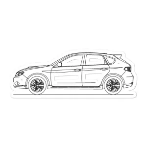 Subaru Impreza WRX Hatchback Outline Sticker