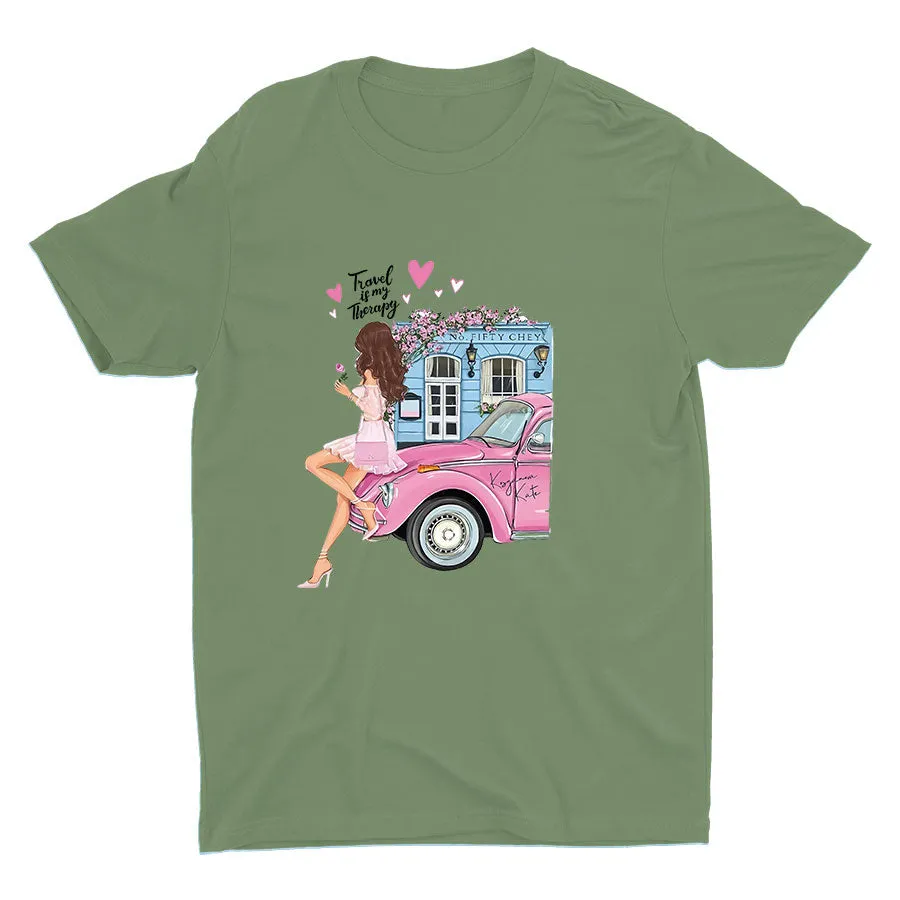 Travel Is My Therapy Cotton Tee