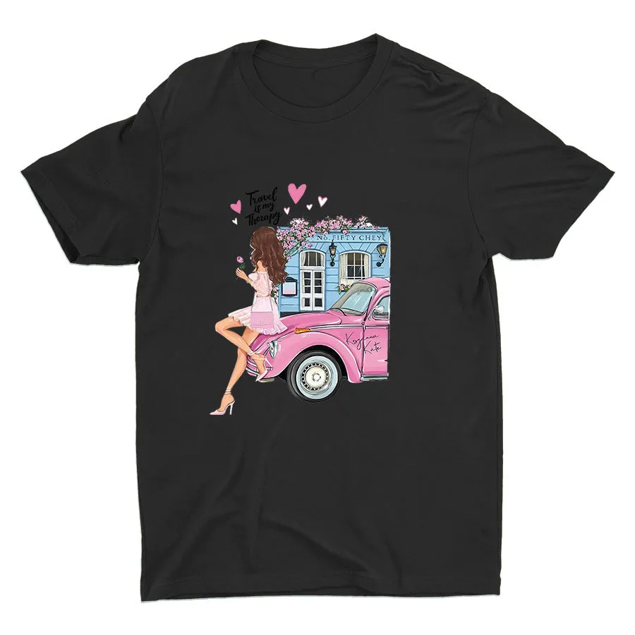 Travel Is My Therapy Cotton Tee