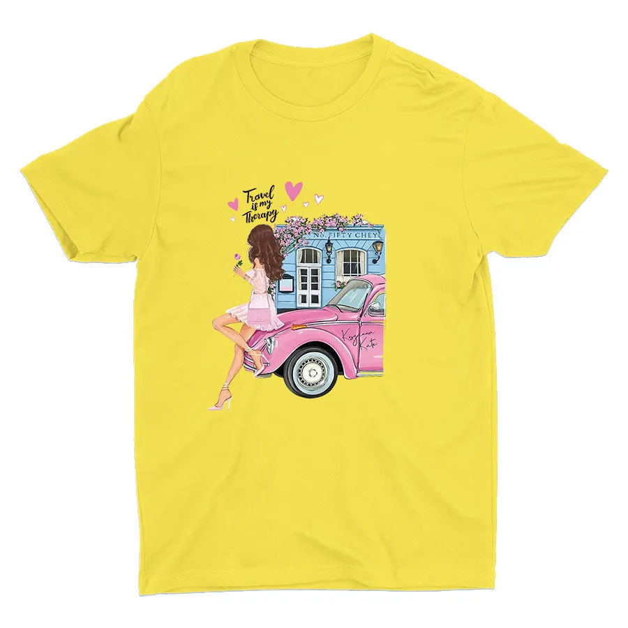 Travel Is My Therapy Cotton Tee