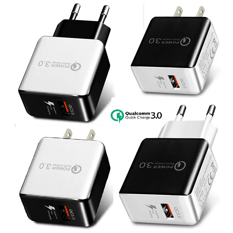 USB Fast Charging Quick Wall Charger Adapter Plug for Samsung Android iPhone LG white_US plug