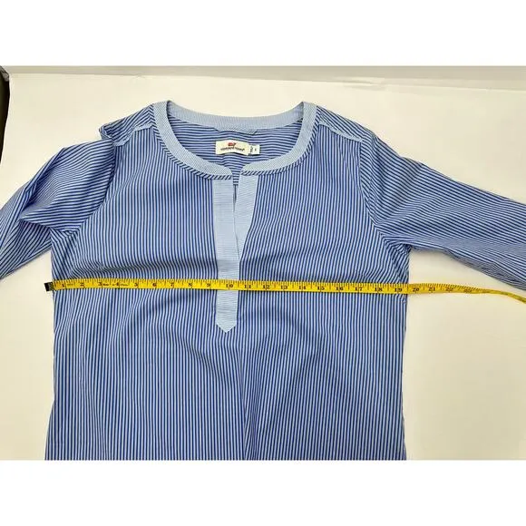Vineyard Vines Womens Blue White Stripe Shirt Tunic Dress Size 6