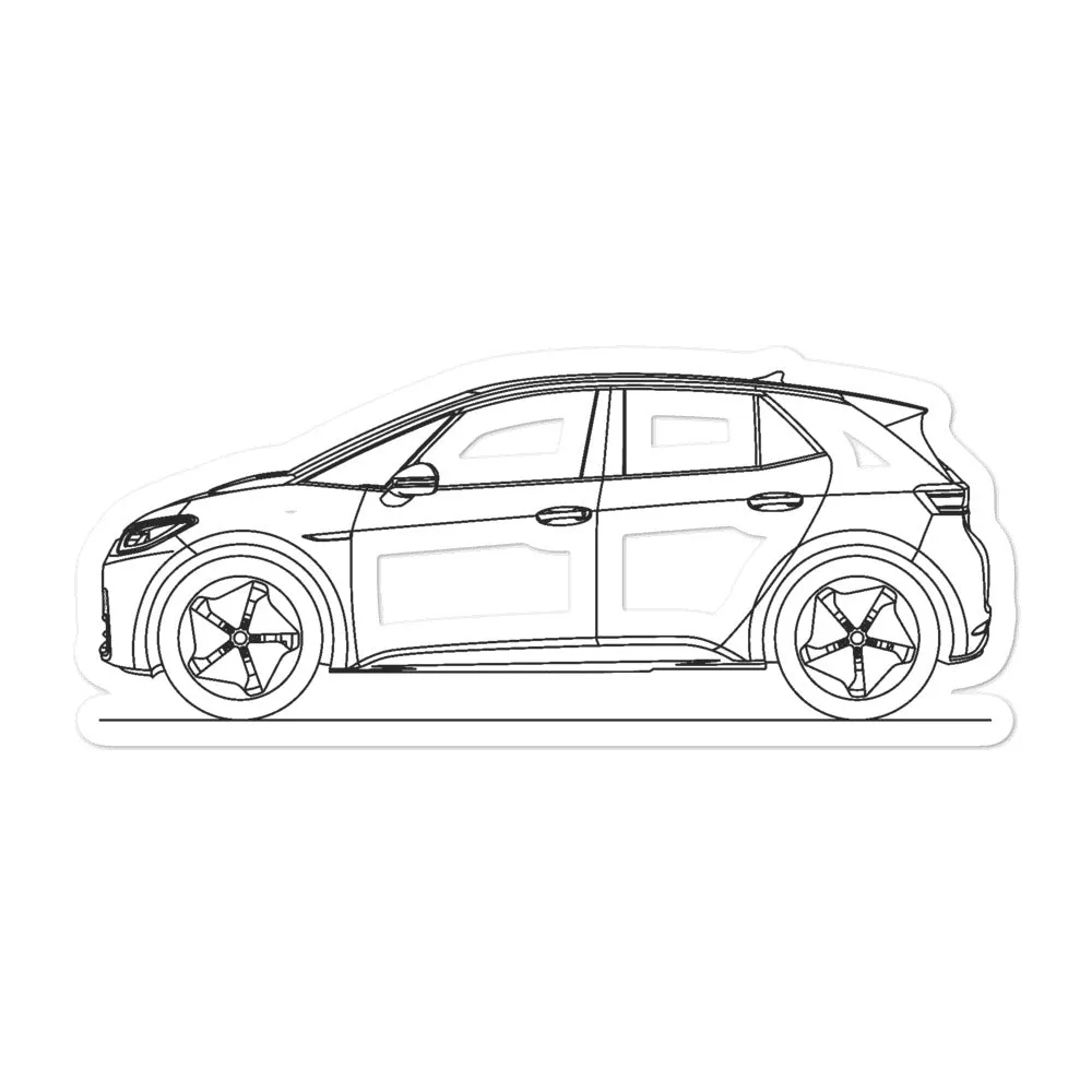 Volkswagen ID.3 Silhouette Sticker