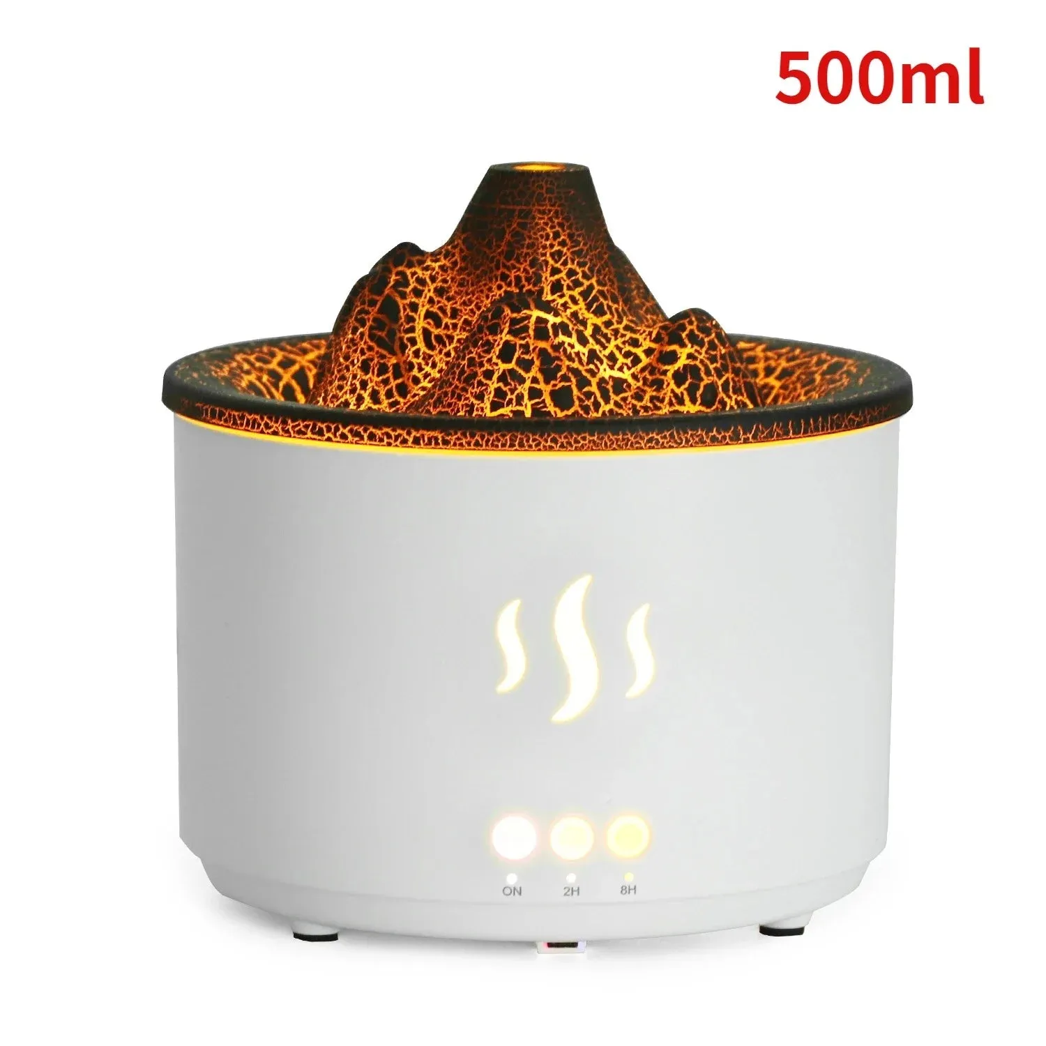 Wonstella Volcano Lava Ultrasonic Aromatherapy Humidifier with Remote & USB – 560ml Diffuser