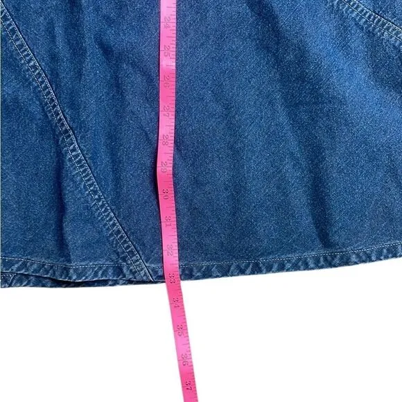 Y2K Vintage denim Maxi Skirt no waist band out of the blue 8 petite